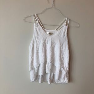 White flowy crop-top